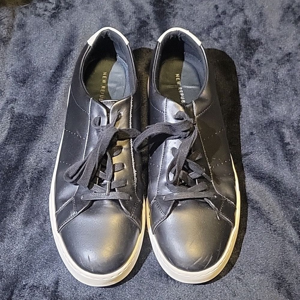 New Republic black leather sneakers size 11